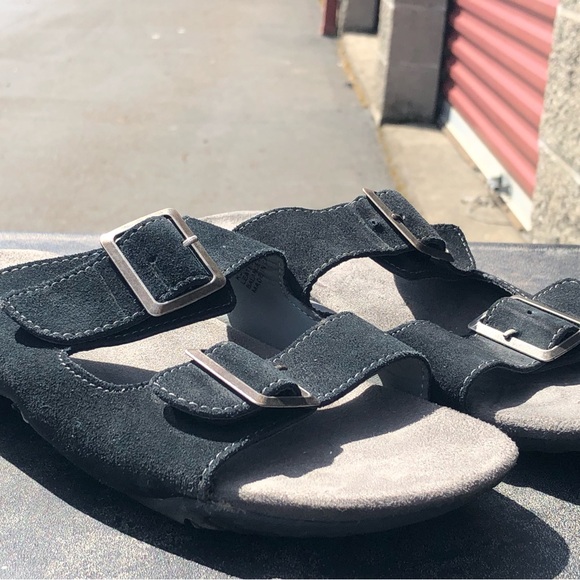 J-41 Adventure On Pingree Women's Black Slides Double Strap Sandals Size 9M - Picture 9 of 13